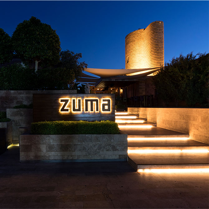 Zuma Bodrum high-end Japanese restaurant design fit-out